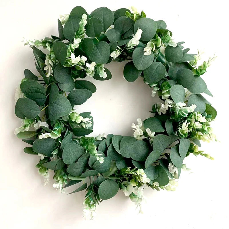 Eucalyptus Wreath Flowers Gifts DIY Rattan Creative Artificial Garland
