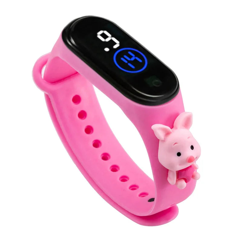 Disney Stitch Spider Man Cartoon Waterproof Watches For Kids LED Electronic Sport Watch
