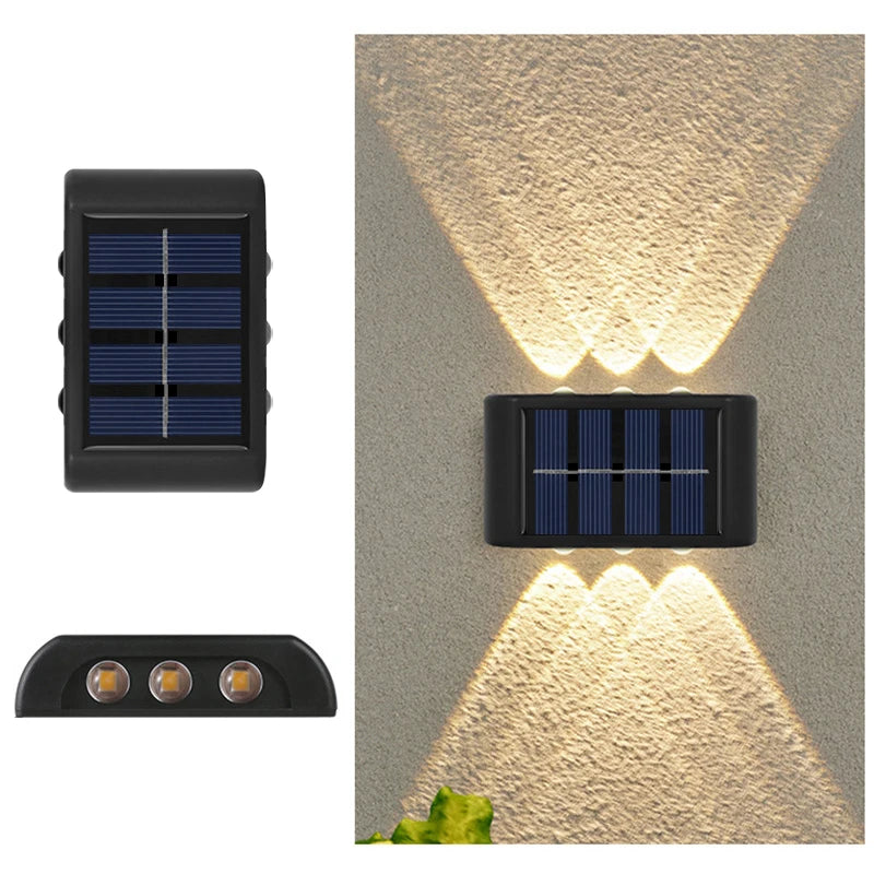 6 LED Outdoor Solar Wall Lights