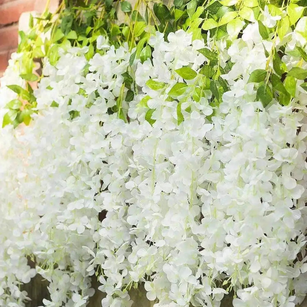 1 pc Artificial Flowers Rattan Home Wedding Celebration Festival Outdoor Garden Wall Yard