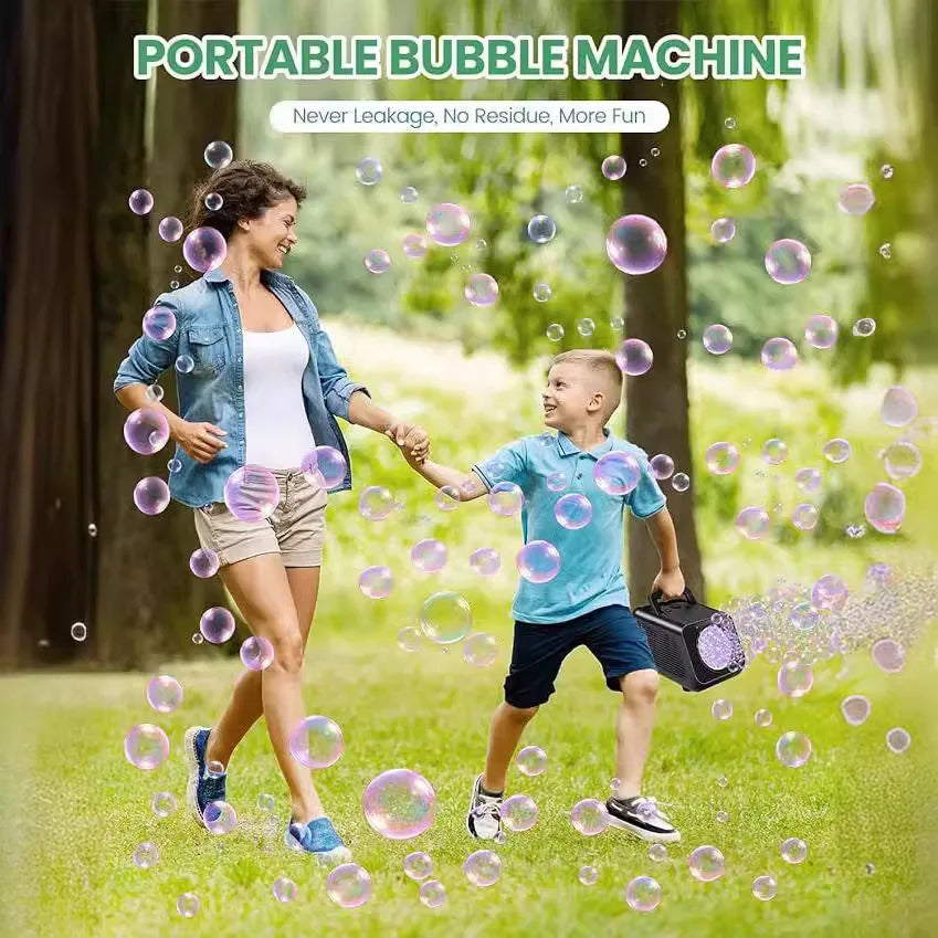 Automatic Bubble Machine Upgrade Bubble Blower with 2 Fans 20000+ Bubbles Per Minute