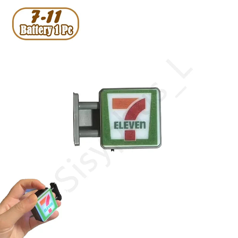 6 Styles 711 Store Light Sign Coffee Shop Magnetic Refrigerator Stickers
