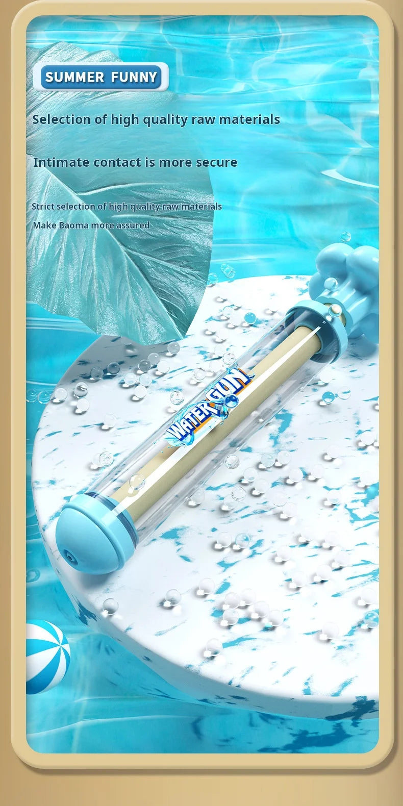 Water Guns for Kids Squirt 3 Types of Nozzles Water Blaster Pistol