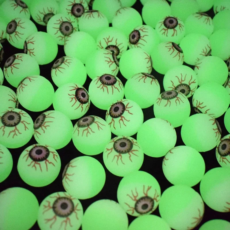 5/50PCS Luminous Bouncing Ball Halloween Glow in The Dark Toys Rubber Fake Eyeball