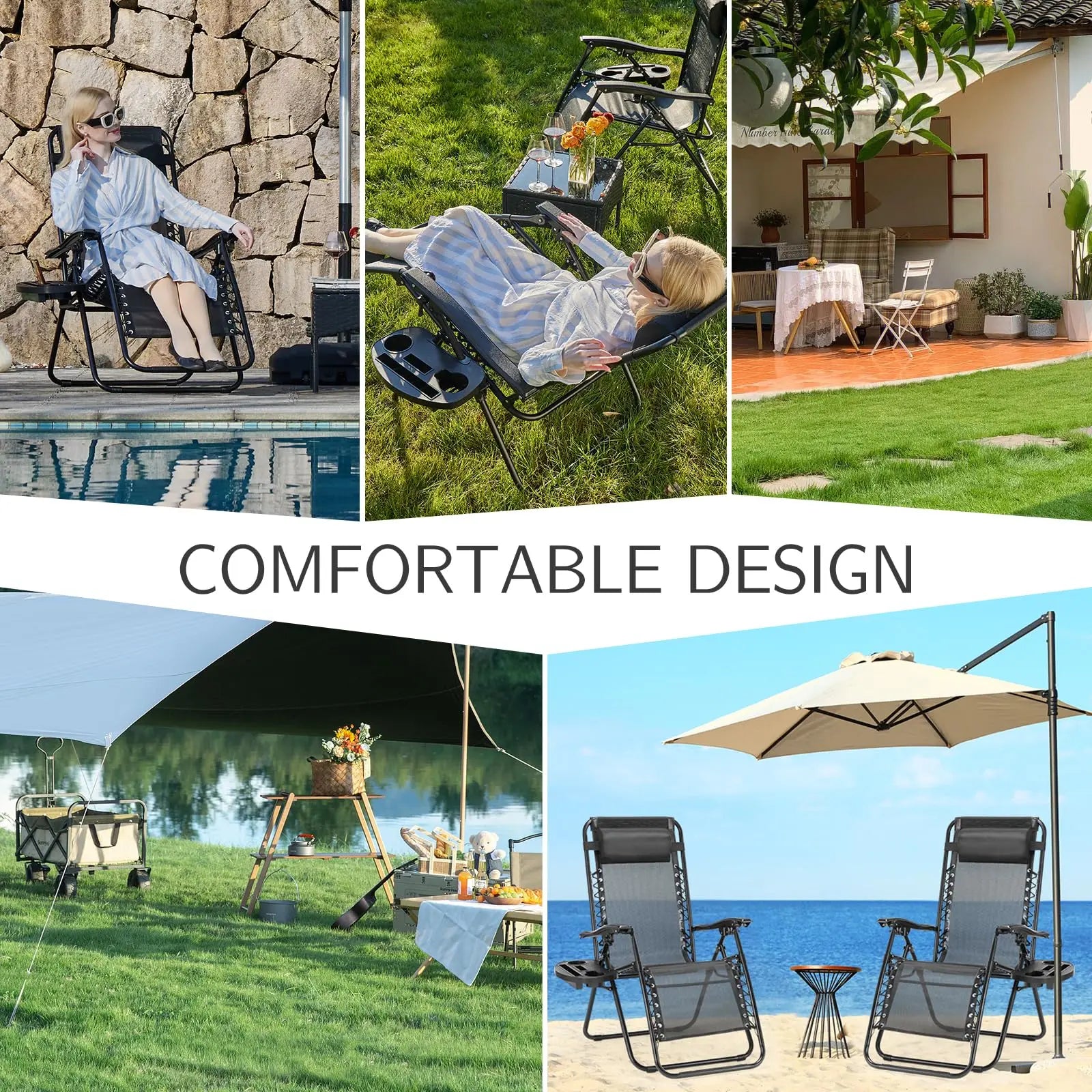 Folding lounge chair, loffice balcony, home leisure chair, backrest, elderly cool chair