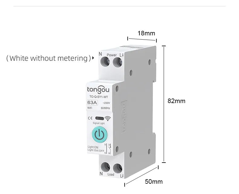 Wifi Smart Circuit Breaker Switch With Metering remote control