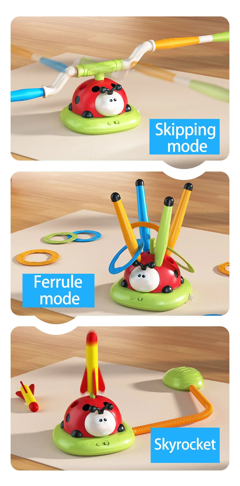 Ladybug Sport Entertainment Game Toy Multifunction Rope Skipping Machine