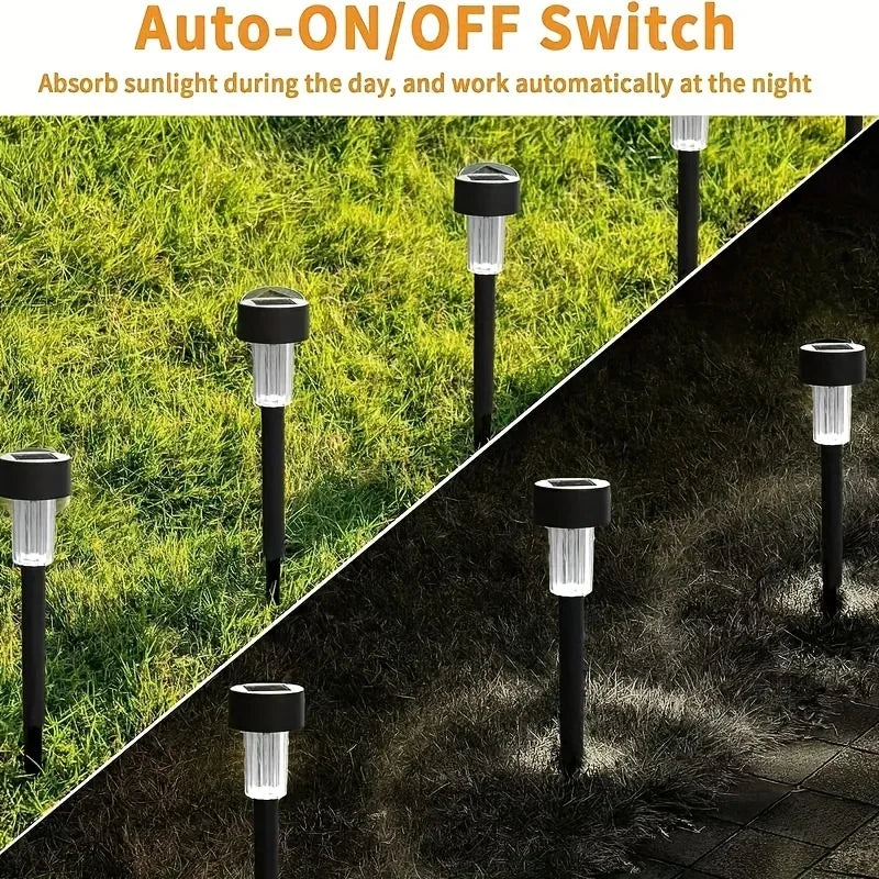 10PCS Solar Lights Powered By Nickel Batteries, Semi Embedded for Lawns and Gardens
