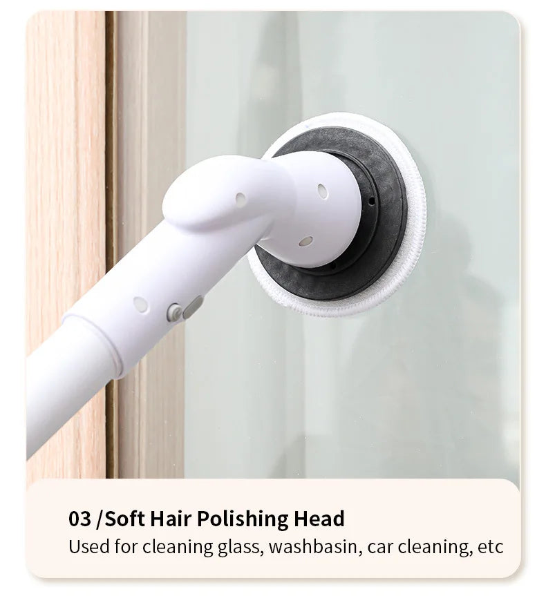 6 in 1 Powerful Electric Cleaning Brush Wireless Spin Scrubber Brush