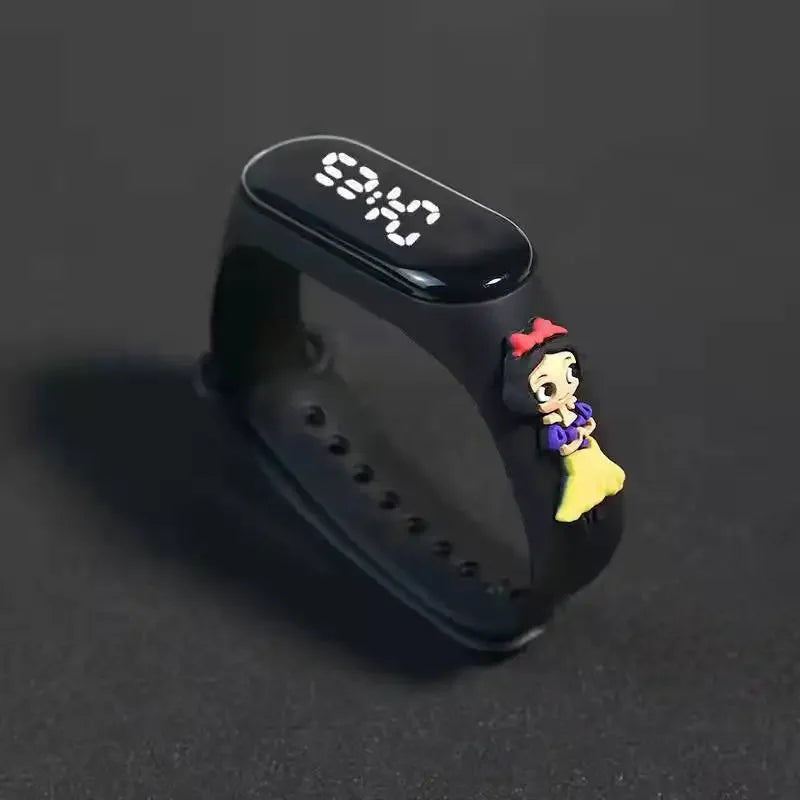 Disney Stitch Spider Man Cartoon Waterproof Watches For Kids LED Electronic Sport Watch