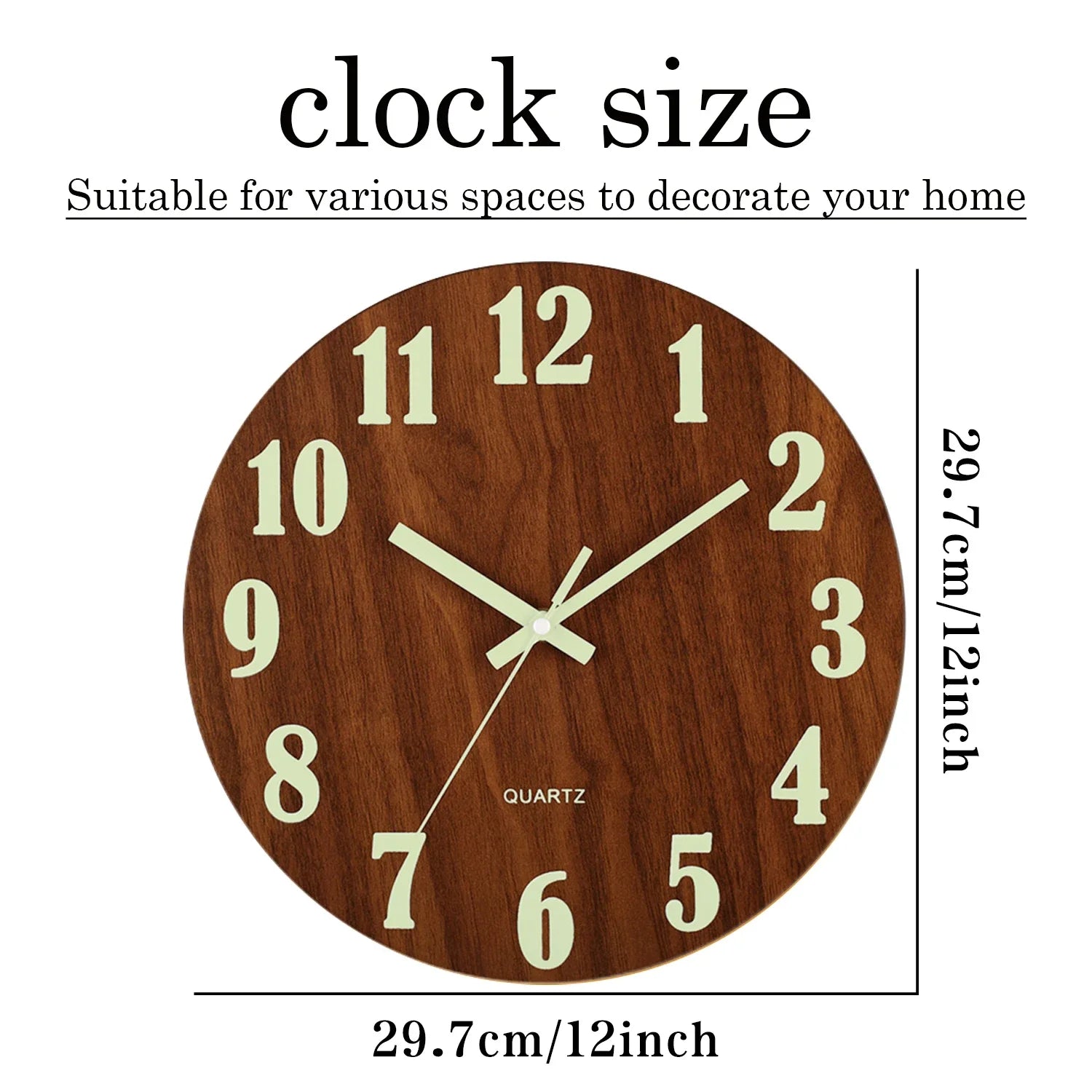 12 Inch Luminous Wall Clock