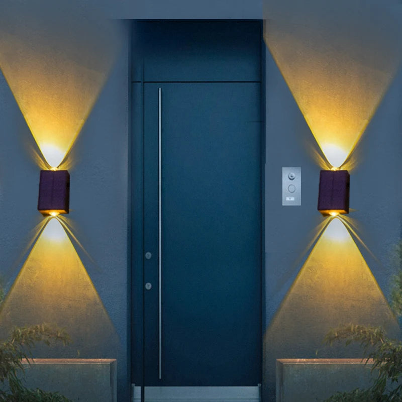 LED Outdoor Wall Solar Lights Waterproof Garden Wall Decoration For Patio Stair Corridor