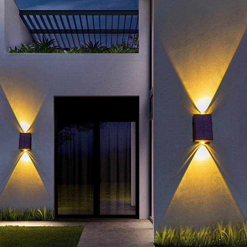 LED Outdoor Wall Solar Lights Waterproof Garden Wall Decoration For Patio Stair Corridor