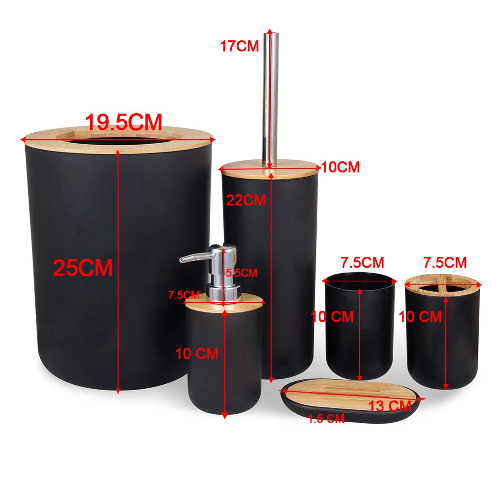 6Pcs Bathroom Storage Set