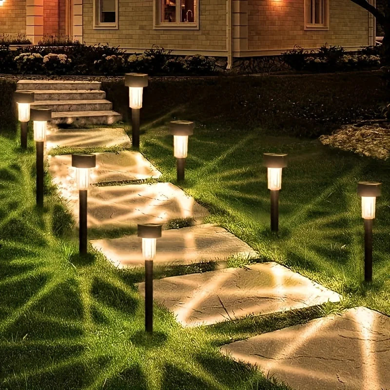 10PCS Solar Lights Powered By Nickel Batteries, Semi Embedded for Lawns and Gardens