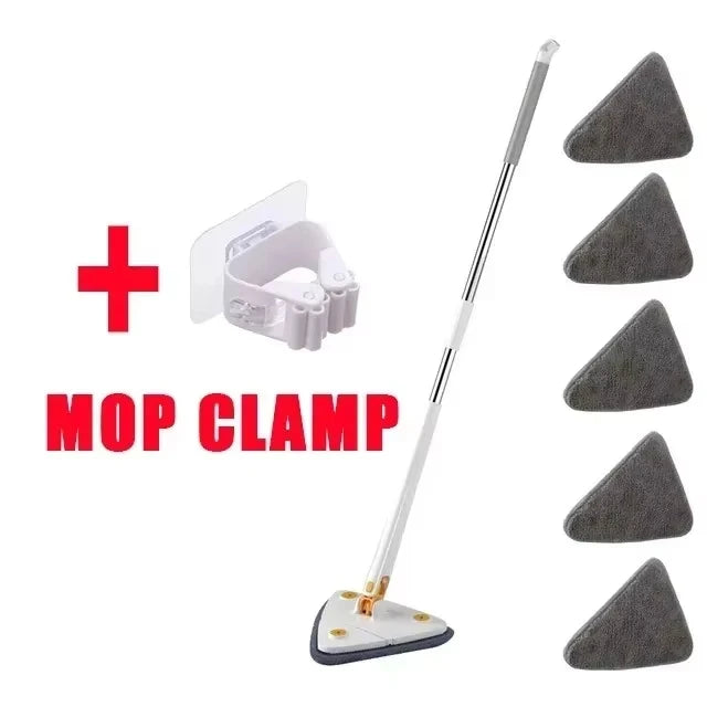 Rotatable Telescopic Triangle Mop 360° Spin Squeeze For Home Floor Ceiling