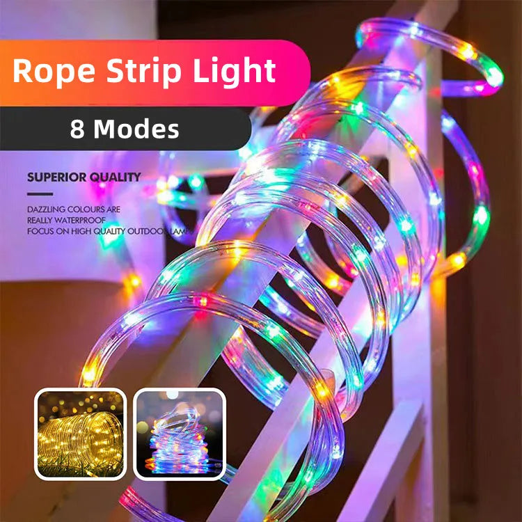 300 LED Solar Rope Strip Lights