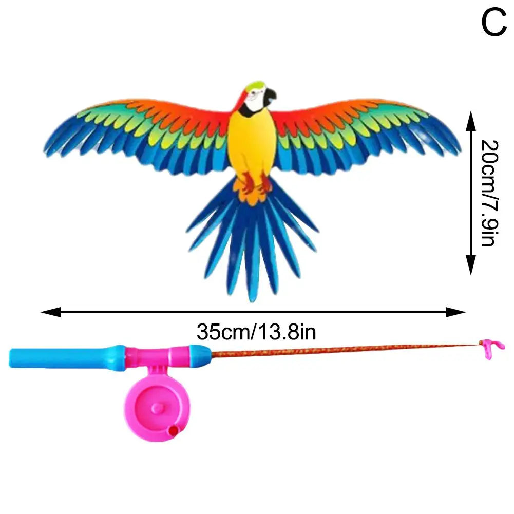 Outdoor Toys Kite Hand Brake Fishing Rod Butterflies For Kids