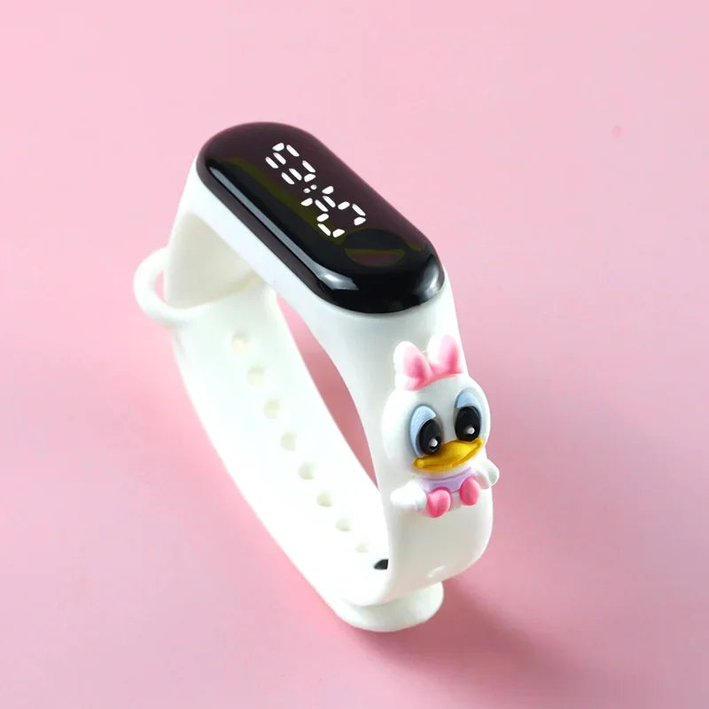Disney Stitch Spider Man Cartoon Waterproof Watches For Kids LED Electronic Sport Watch