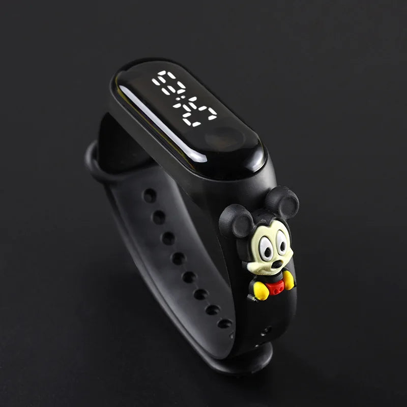 Disney Stitch Spider Man Cartoon Waterproof Watches For Kids LED Electronic Sport Watch