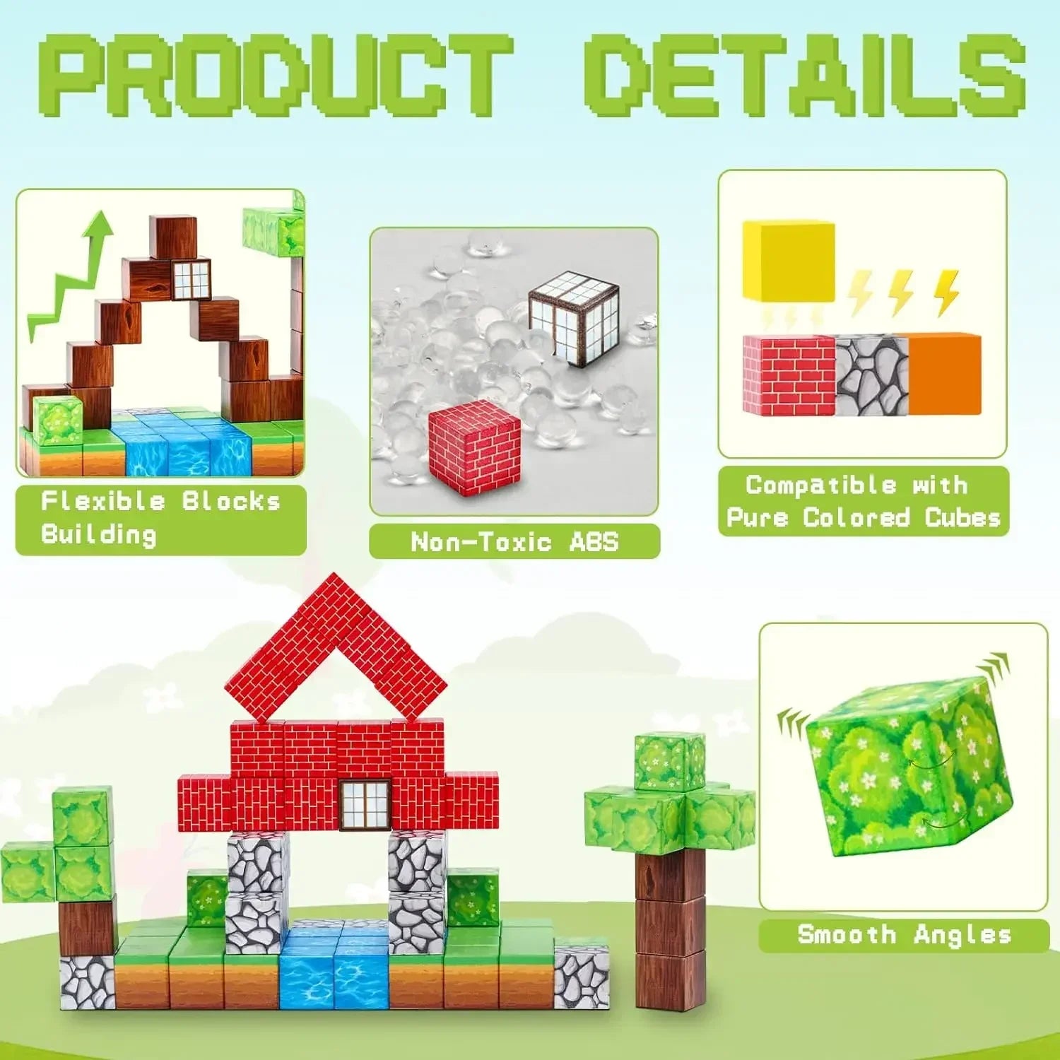 Magnetic Building Blocks World Magnet Cube for Stacking Construction Set