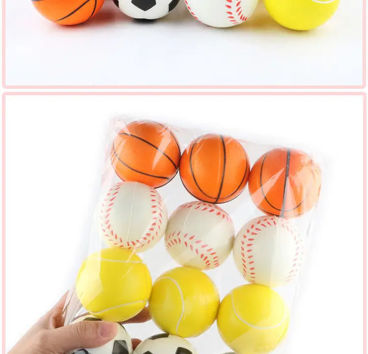 6PCS 6.3cm facial expression foam PU extrusion sports decompression children's toy
