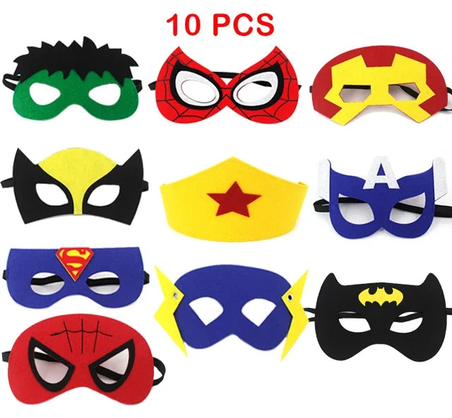 10 Pcs/Lot Disney Halloween Superhero Masks For Kids Children Favor Mystery Gift