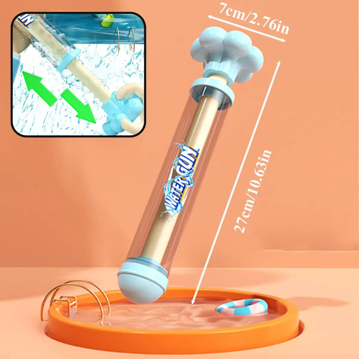 Water Guns for Kids Squirt 3 Types of Nozzles Water Blaster Pistol