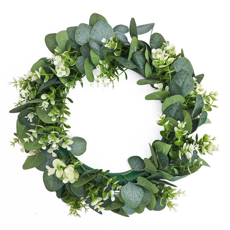 Eucalyptus Wreath Flowers Gifts DIY Rattan Creative Artificial Garland