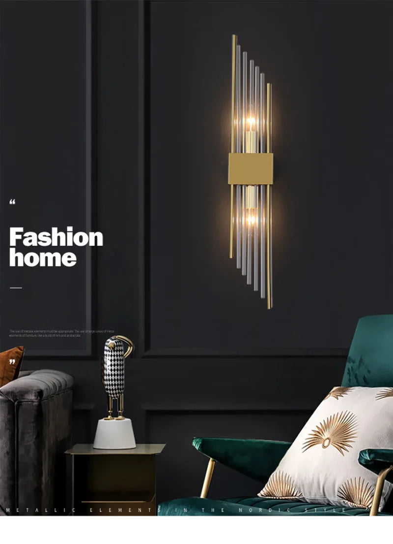Luxury Wall Lamp Modern LED Gold Wall Light Indoor Lighting Wall Sconce Home Decoration