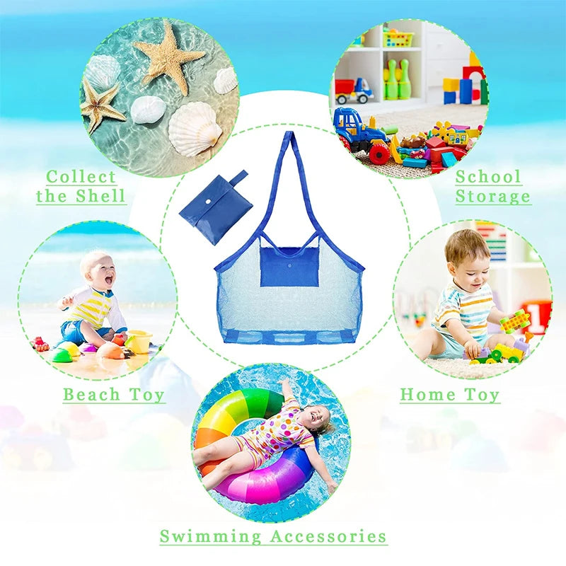 Children Sand Away portable Mesh Bag for Toys & Cosmetic