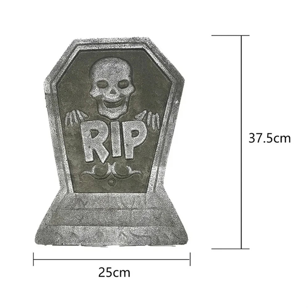 1 pcs Halloween Foam Tombstones Outdoor Home Decoration Bats Skeleton Gravestone
