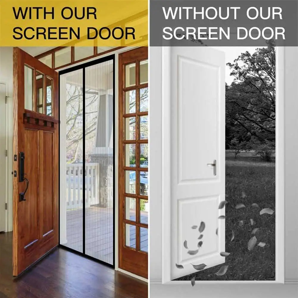 No Punching Magnetic Anti Insects Automatic Ventilation Screen Door Curtain