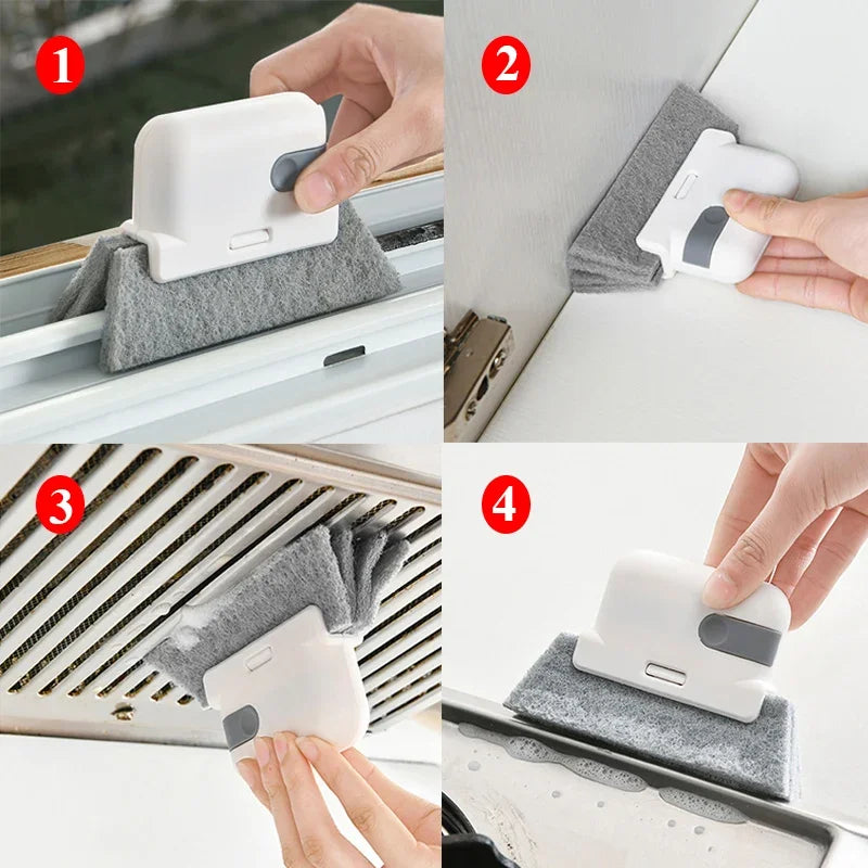 Household cleaning tool for window track, scouring Door track pad gap cleaner