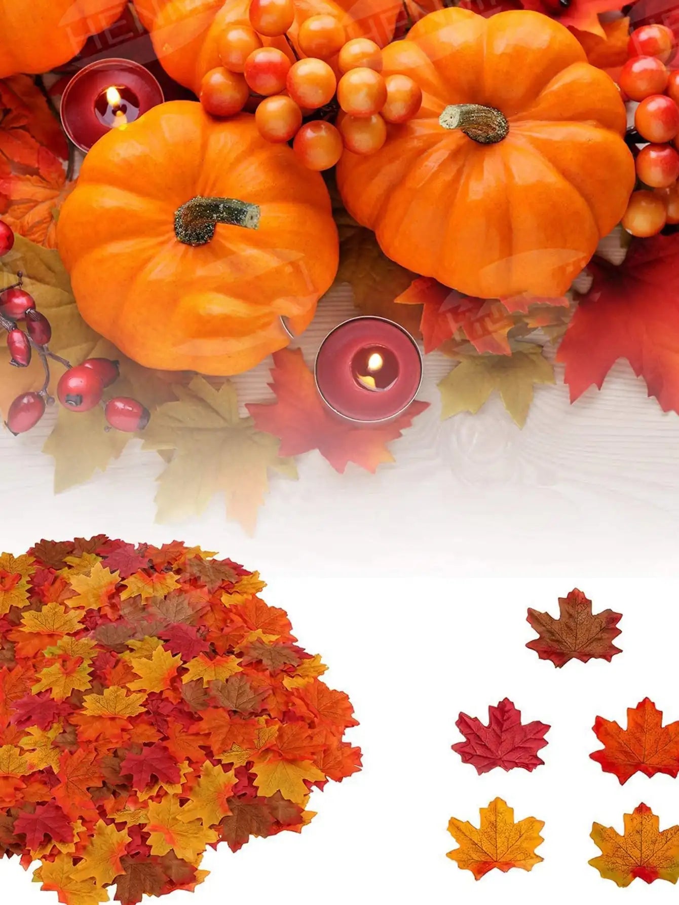 High Quality Silk Maple Leaf Halloween FestivalTable Wedding Scrapbook Artificial Plants