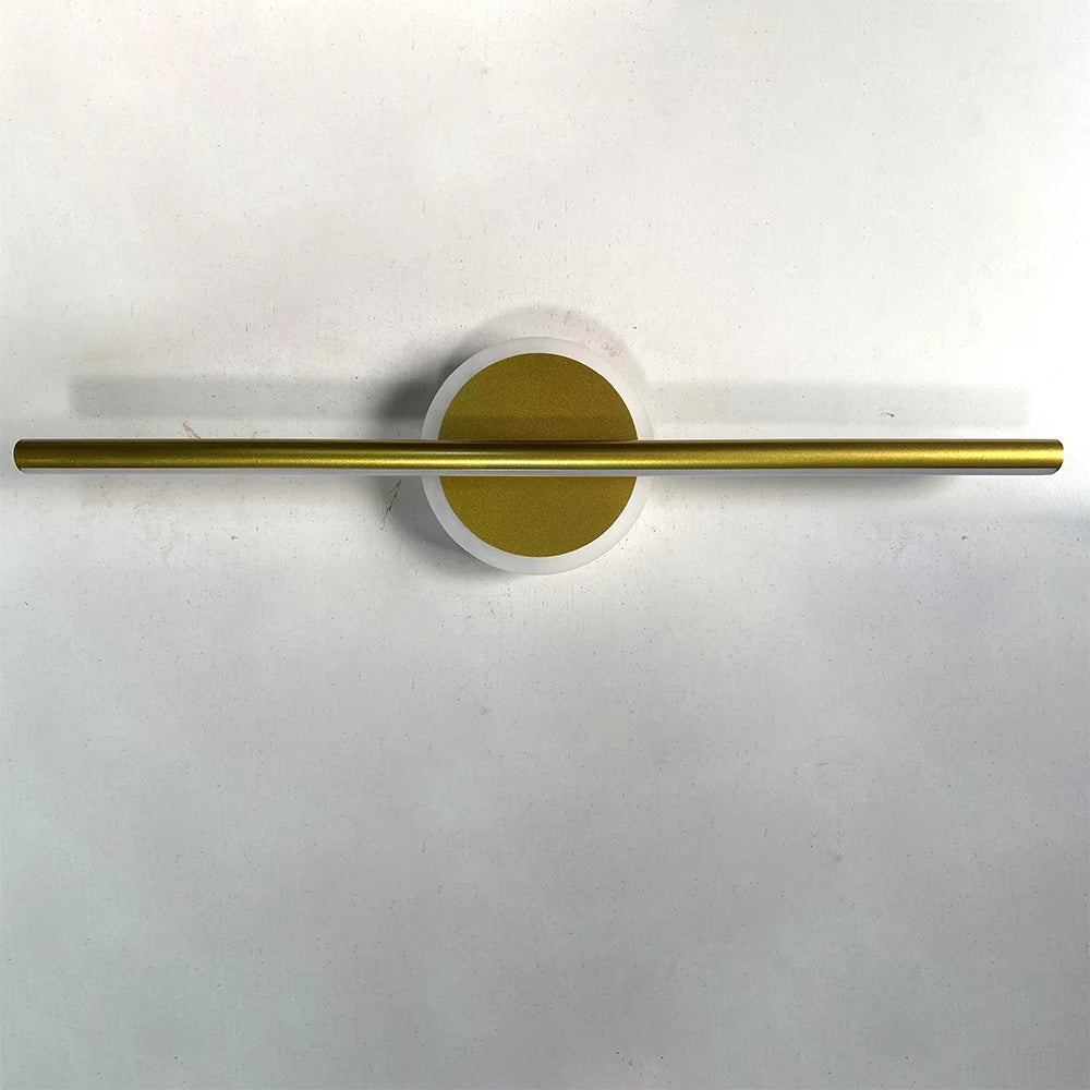 Modern LED Wall Lamp 40/60cm Mirror Black Gold Long Strip Fixture Led Lighting Lamps