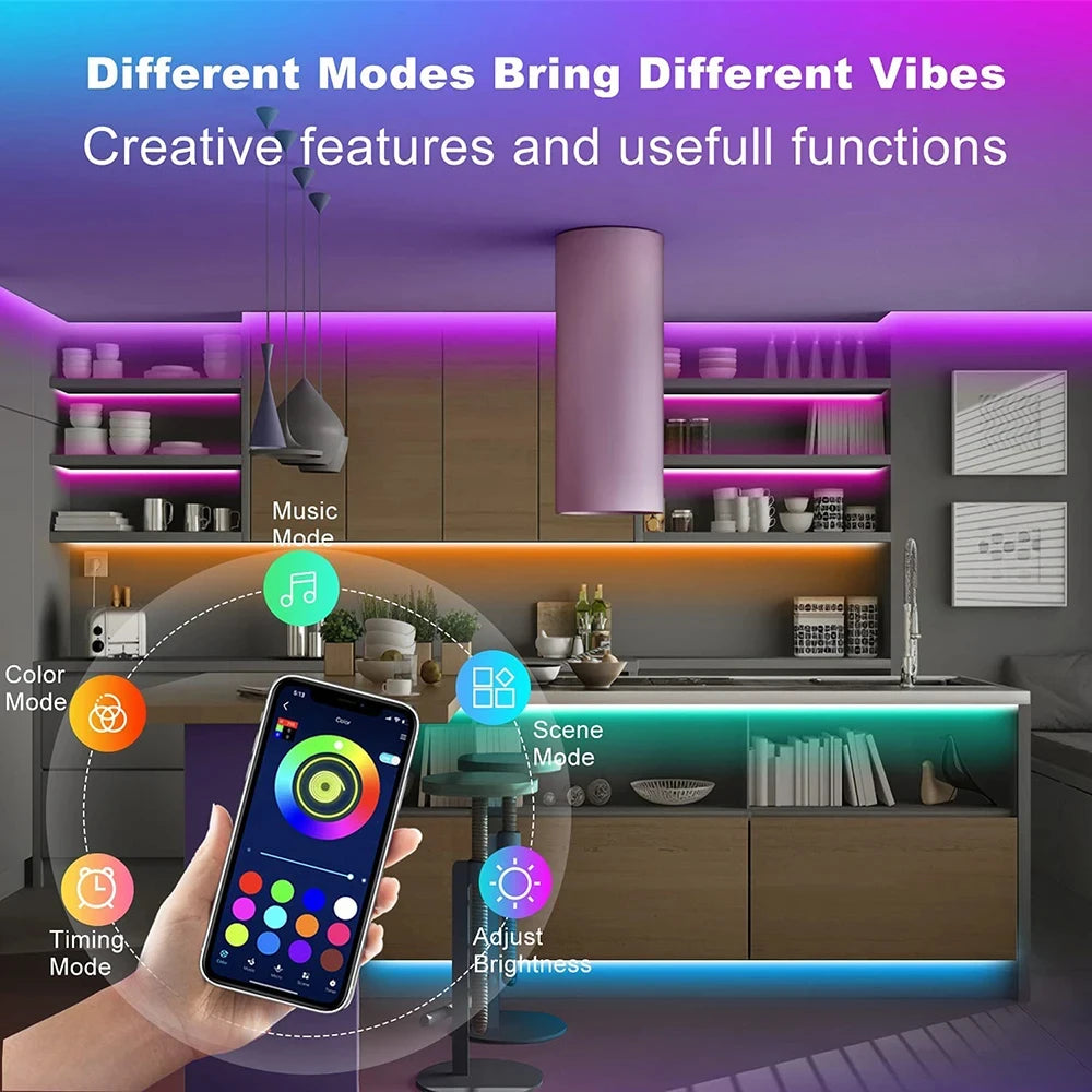 Bluetooth LED Strip Lights Smart SMD 5050 APP