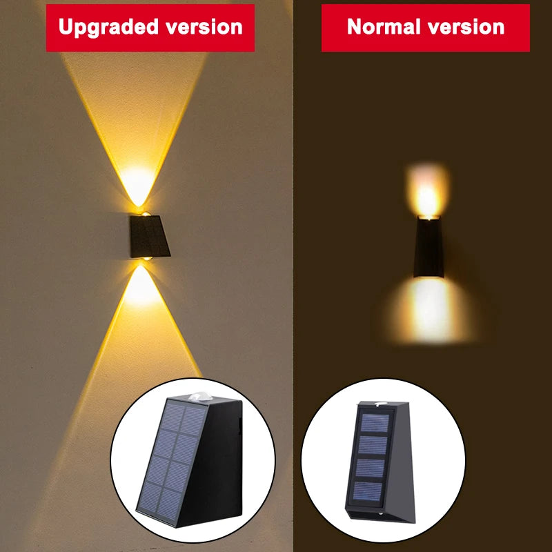 LED Outdoor Wall Solar Lights Waterproof Garden Wall Decoration For Patio Stair Corridor