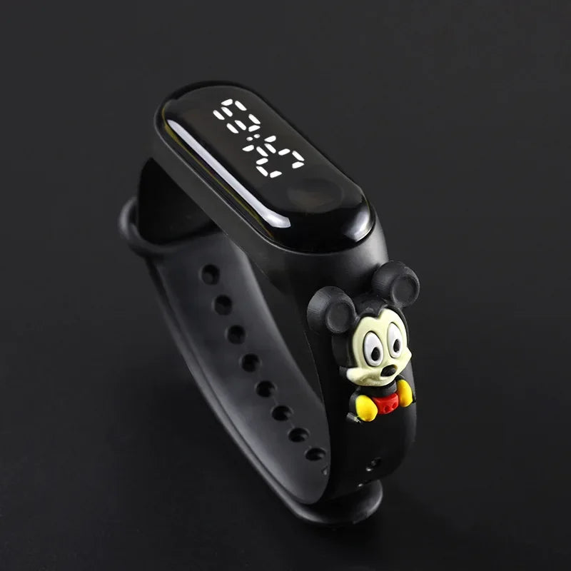 Disney Stitch Spider Man Cartoon Waterproof Watches For Kids LED Electronic Sport Watch