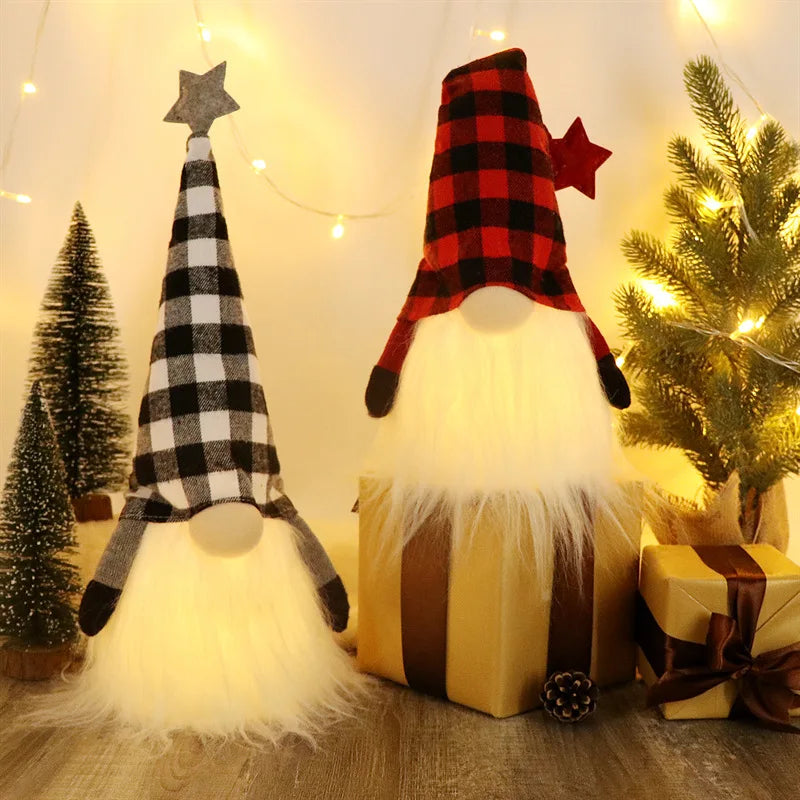 20/30cm LED Faceless Doll Elf Gnome with Lights Festive Decoration Home Navidad Gift