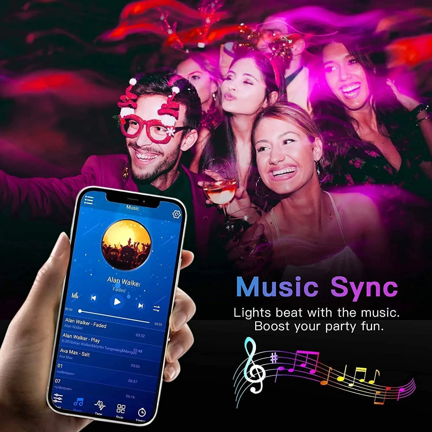Bluetooth LED Strip Lights Smart SMD 5050 APP