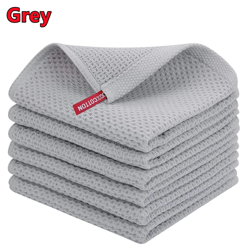 100% Cotton Ultra Soft Absorbent Kitchen Towel Household Cleaning Cloth Dish Rag