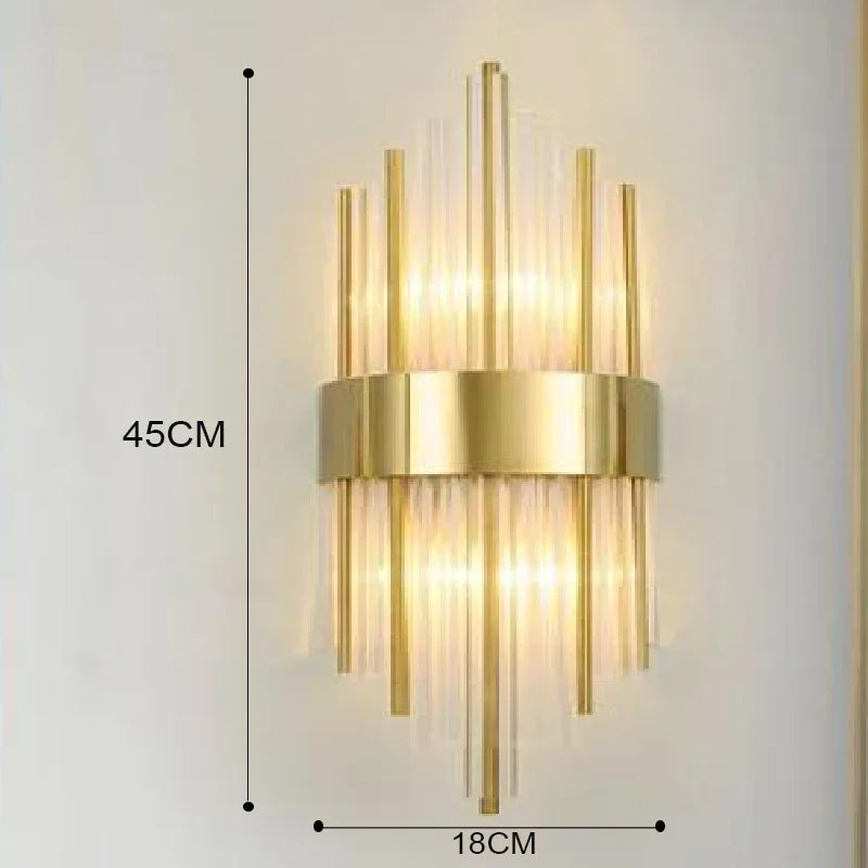 Luxury Wall Lamp Modern LED Gold Wall Light Indoor Lighting Wall Sconce Home Decoration