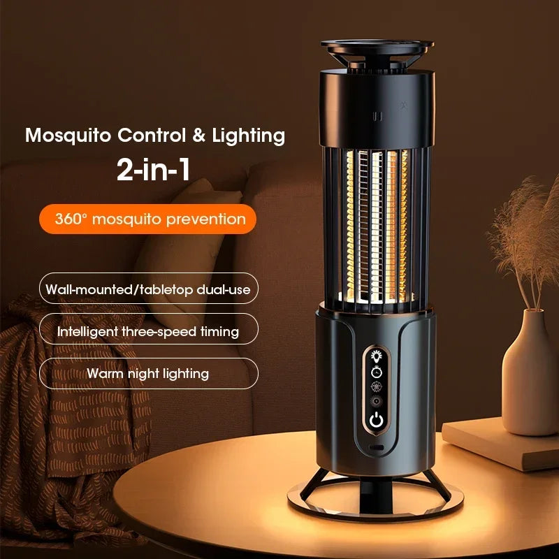 Mosquito Killer Lamp Insect Fly Trap Camping Lantern Usb Timing Electric Mosquito Swatter