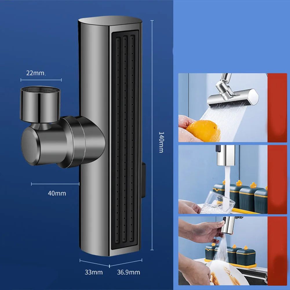 Waterfall Faucet Head Kitchen Bathroom Multifunctional Nozzle Anti Splashing Tap