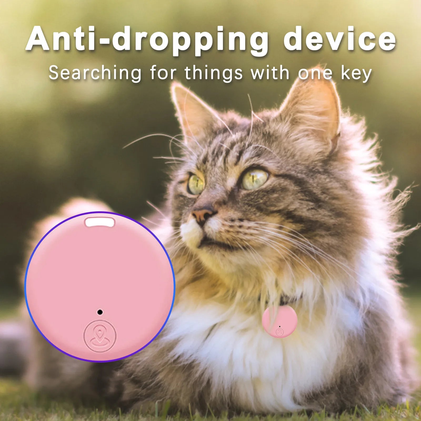 Mini GPS Locator AntiLost Alarm Wallet Keychain Bluetooth-Compatible Tracer