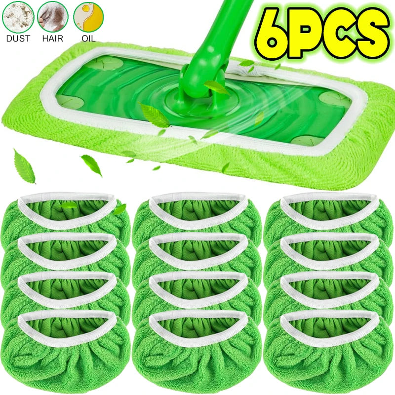 Sweeper Wet & Dry Cleaning Cloths Reusable Microfiber Head Washable Rag Towel