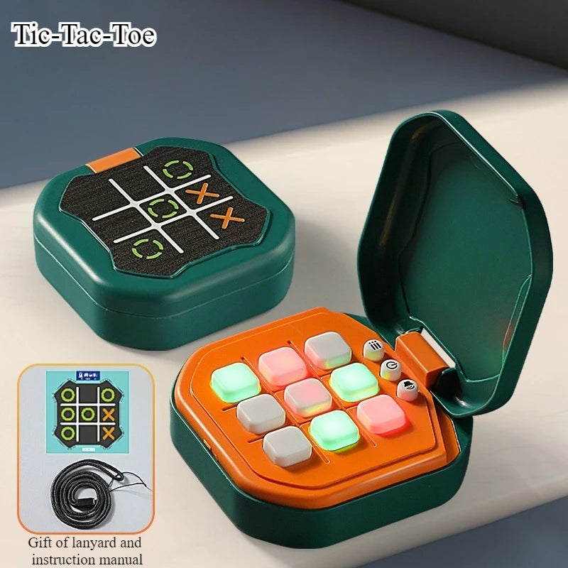 Tic-Tac-Toe Board Multifunctional Electronic Games Montessori Puzzle Table Game