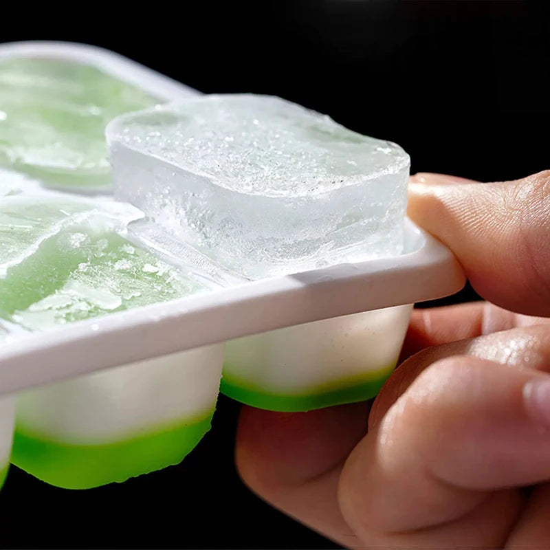 Ice Cube Tray Mold with Lid Silicone Square 14 Cube Easy Release Ice Cube Molds