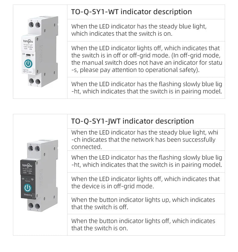 Wifi Smart Circuit Breaker Switch With Metering remote control
